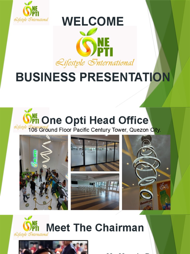 One Opti Lifestyle International Overview | PDF