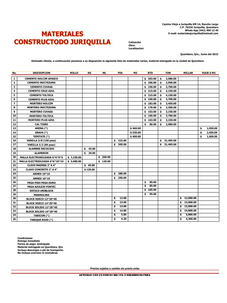 Lista de Precios Junio PDF