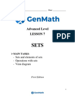 Advanced Level Lesson 7: - Sets and Elements of Sets - Operations With Sets - Venn Diagram