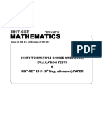 MHT Cet Maths Triumph STD 11th and 12th MCQ Hints1561554568