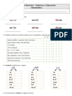 Ficha de Revisões - Números e Operações