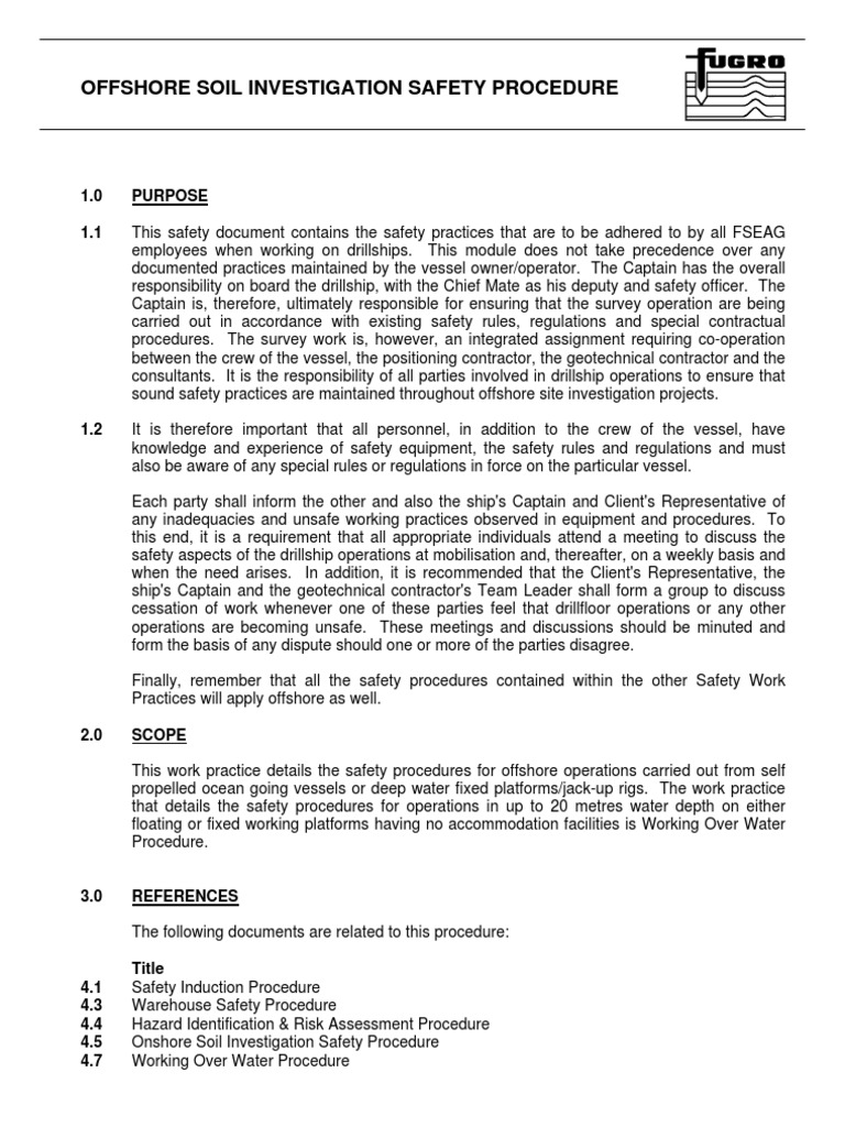 Appendix D - Procedures & Field Work Ref Docs | PDF | Drilling Rig ...