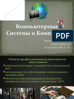 Kompyuternye Sistemy I Kompleksy Oblast Professionalnoy Deyatelnosti Vypusknikov