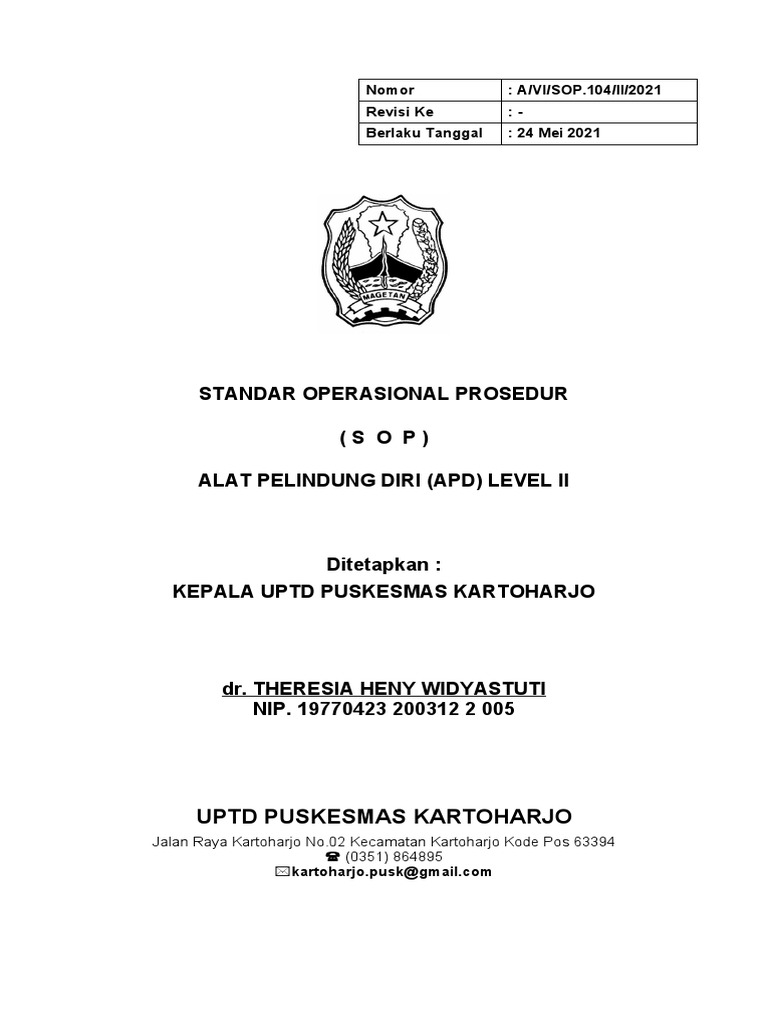 Sop Apd Level 2 | PDF | Sains & Matematika