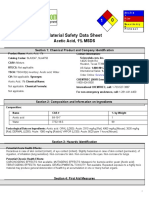 Health and Safety Data for 1% Acetic Acid Solution