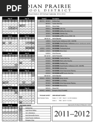 2011-2012 Calendar | PDF | Holidays | Observances