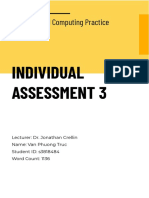 Individual Assessment 3: Professional Computing Practice