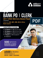 50+ Bank PO - Clerk: Previous Year's Papers 2017-2022