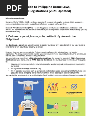 Quick and Easy Guide to Philippine Drone Laws, Certificates, and Registrations (2021)