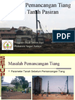 Pengaruh Pemancangan Tiang Pada Tanah Pasiran