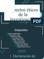 Aspectos Éticos en La Investigacion - Exposición