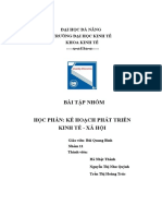 Bài Tập Nhóm Học Phần: Kế Hoạch Phát Triển Kinh Tế - Xã Hội