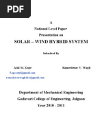 Solar-Wind Hybrid System Presents