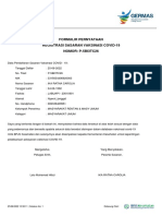 Formulir Pernyataan Registrasi Sasaran Vaksinasi Covid-19 NOMOR: P-5BI3TC26