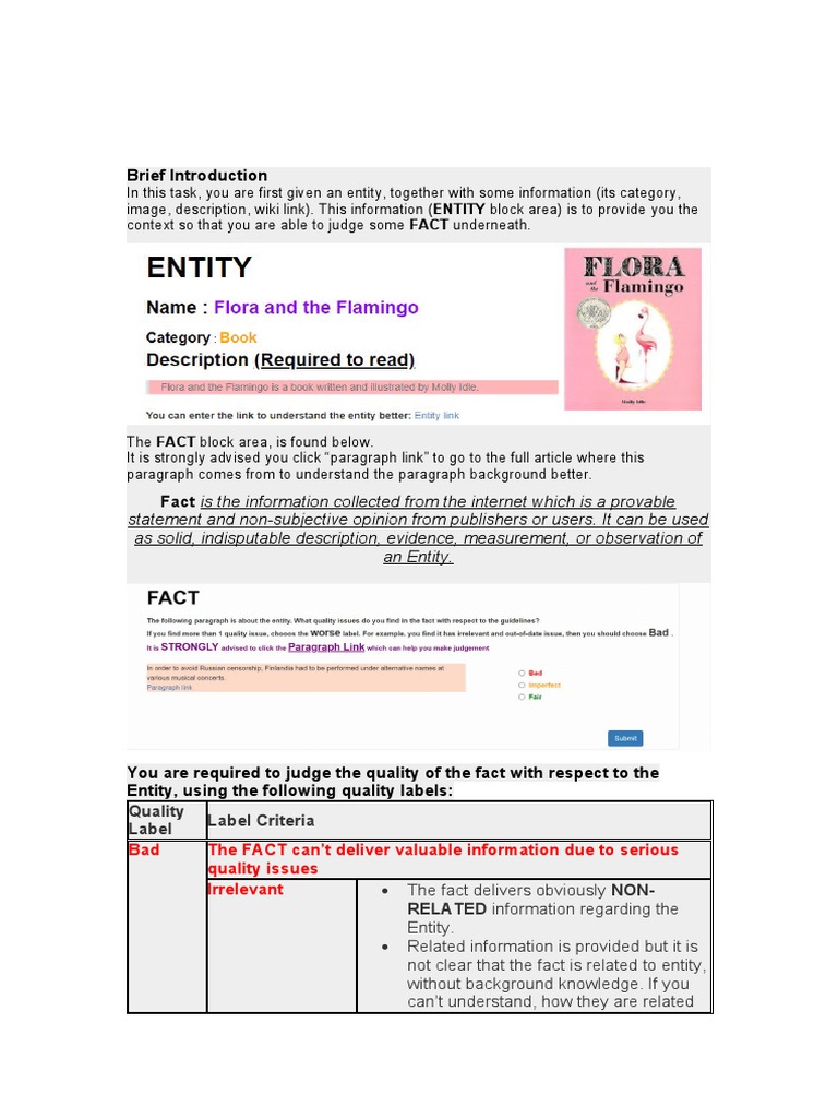 Quality Check Against Entity Guidelines | PDF | Information | Linguistics