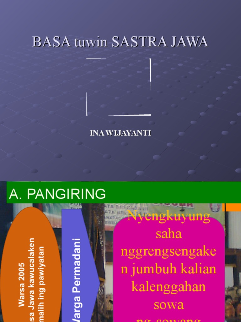 Arti dan Penggunaan Tuwin dalam Sastra Jawa | PDF
