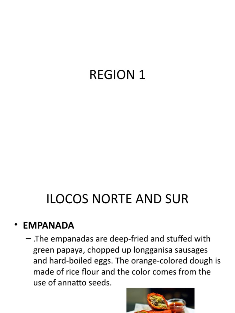 Region 1 | PDF | Foods | Regional & Ethnic Food