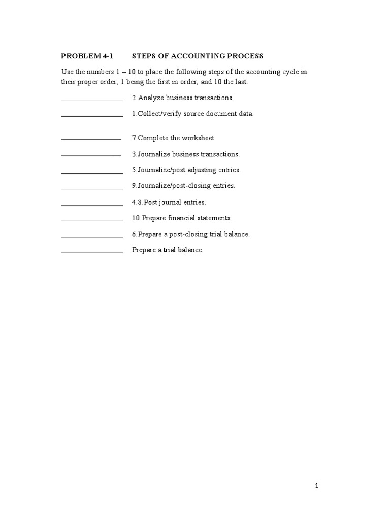 Steps of the Accounting Process Guide | PDF | Finance & Money ...