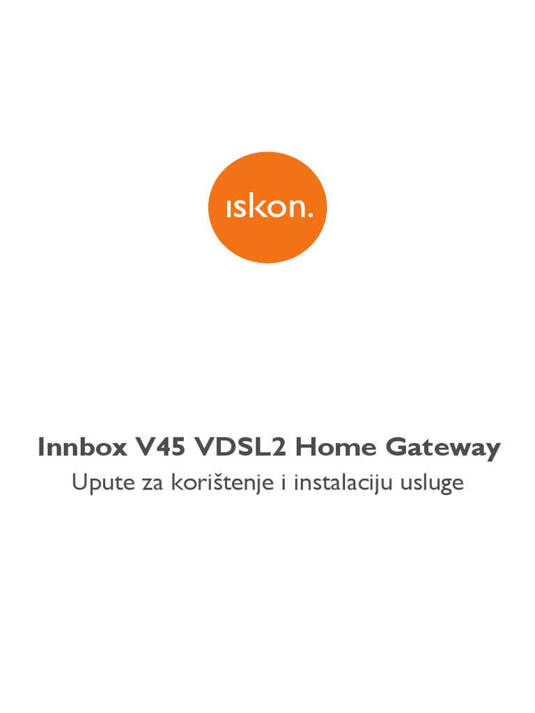 InnboxV45VDSL2HomeGateway upute za korištenje PDF