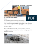1.4 Work Procedure of Brickwork in Masonry Construction