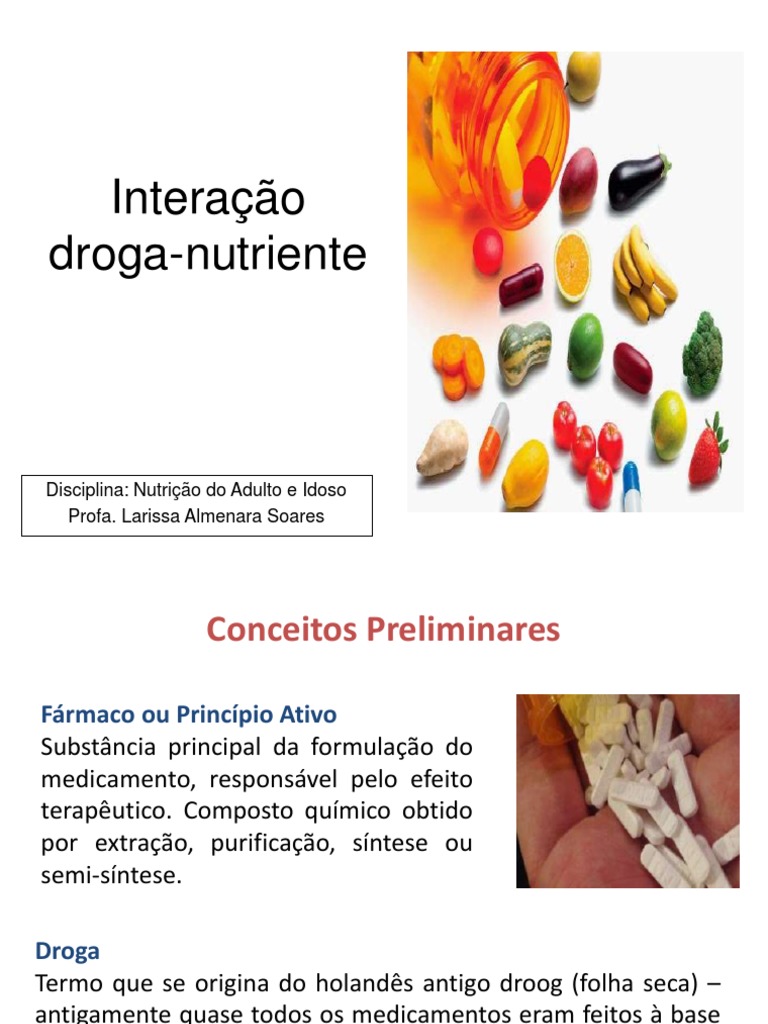 Interação Droga-Nutriente em Nutrição | PDF | Farmacologia ...