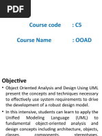 Object Oriented Analysis and Design (OOAD)