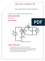 Power Electronics Lab Assignment-VII: Design & Simulation of Flyback Converter