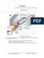 AC Fundamental Simple Loop Generator: Whenever A Conductor Moves in A Magnetic Field, An Emf Is