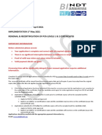 Cp16 Issue 31 Dated 1 April 2021 Implementation 1 May 2021 Renewal & Recertification of PCN Levels 1 & 2 Certificates