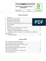 Tabla de Contenido: Reporte Anual Del Sistema de Gestión Basura Cero