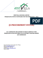 Mintvilla Housing Prequalification Document