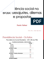 Previdência social no Brasil: desajustes, dilemas e propostas