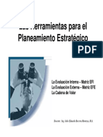 Las Herramientas para El Planeamiento Estrategico - Matriz EFE y Matriz EFI