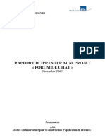 Rapport Du Premier Mini Projet Forum de Chat Novembre 2005