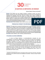 Do Sonho de Barthes Ao Impossível de Ensinar.