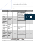 Cronograma actividades inventarios