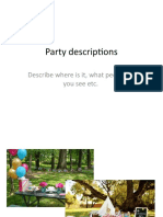 Birthday Party Descriptions