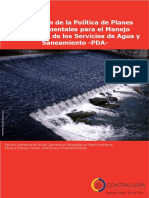 Evaluacion Politica Planes Dptales Manejo Empresarial Servicios Agua y Saneamiento PDA