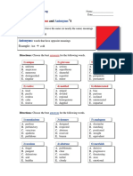 Advanced Synonyms and Antonyms 4