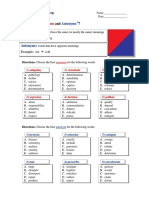 Advanced Synonyms and Antonyms 7