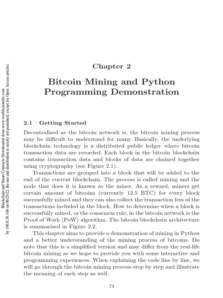 Bitcoin Mining with Python Guide | PDF | Bitcoin | Comma Separated Values