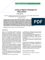 Educational Planning in Nigeria Strategies For Improvement