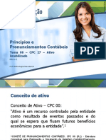 Princípios e Pronunciamentos Contábeis: Tema 06 - CPC 27 - Ativo Imobilizado