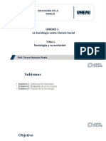 Diapositiva Te Ma 1 Sociologia y Su Evolucion