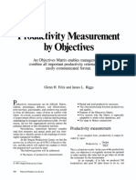 Productivity Measurement by Objectives