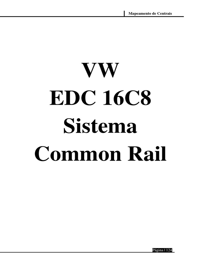 Mapeamento EDC 16C8 Volkswagen | PDF | Rede elétrica | Retificador