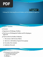 Chapter - 2 Marketing Research Problem and Developing Approach