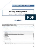 Reforma Da Previdência: Emenda Constitucional 103/2019