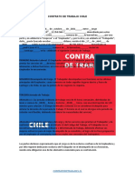 Contrato de Trabajo Chile Modelo Formato Word