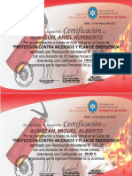 Certificado Protección Incendios y Plan de Emergencia 12-03-21